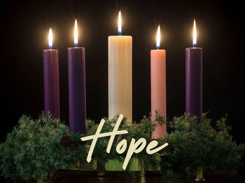 Advent wreath and advent candles