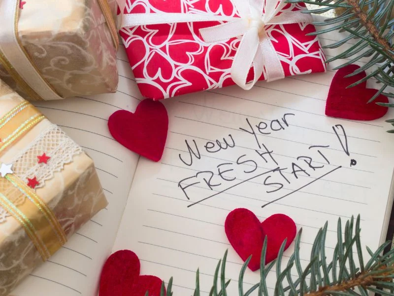 New Year fresh start sign