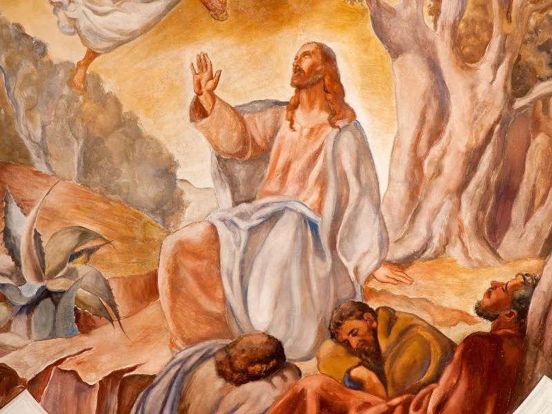 Jesus praying in Gethsemane