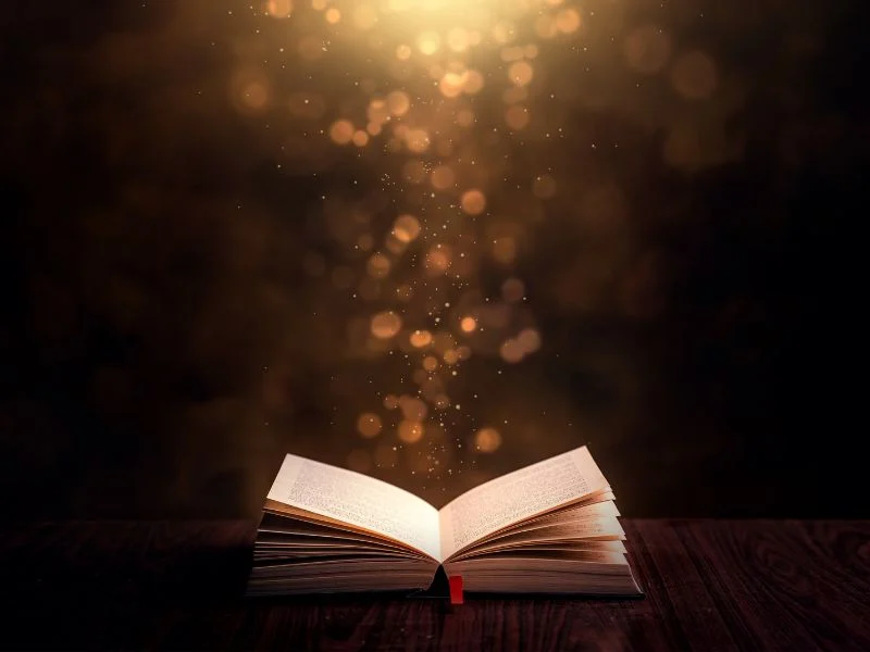 Bible in a spotlight