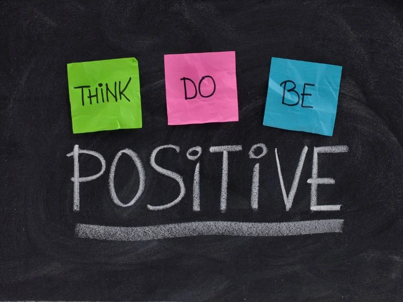 Sign that says think do and be positive