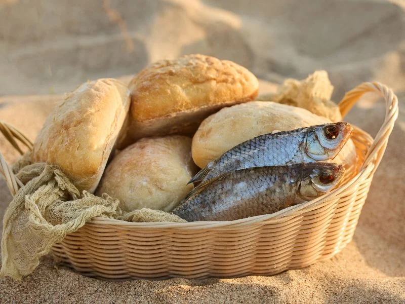 A basket of loaves and fishes